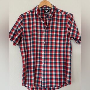 Hurley Red and Blue Plaid Casual Shirt